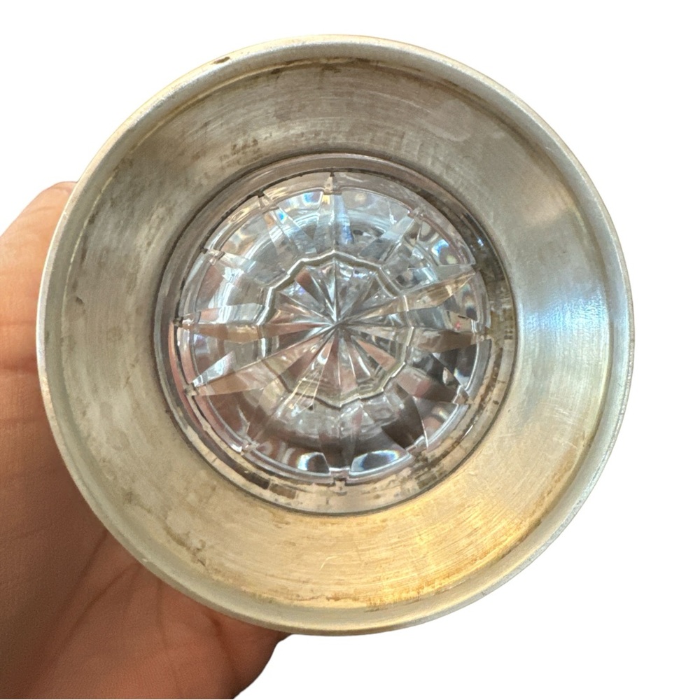 Crystal & Sterling Silver Small Jug Vintage - Picture 6 of 10